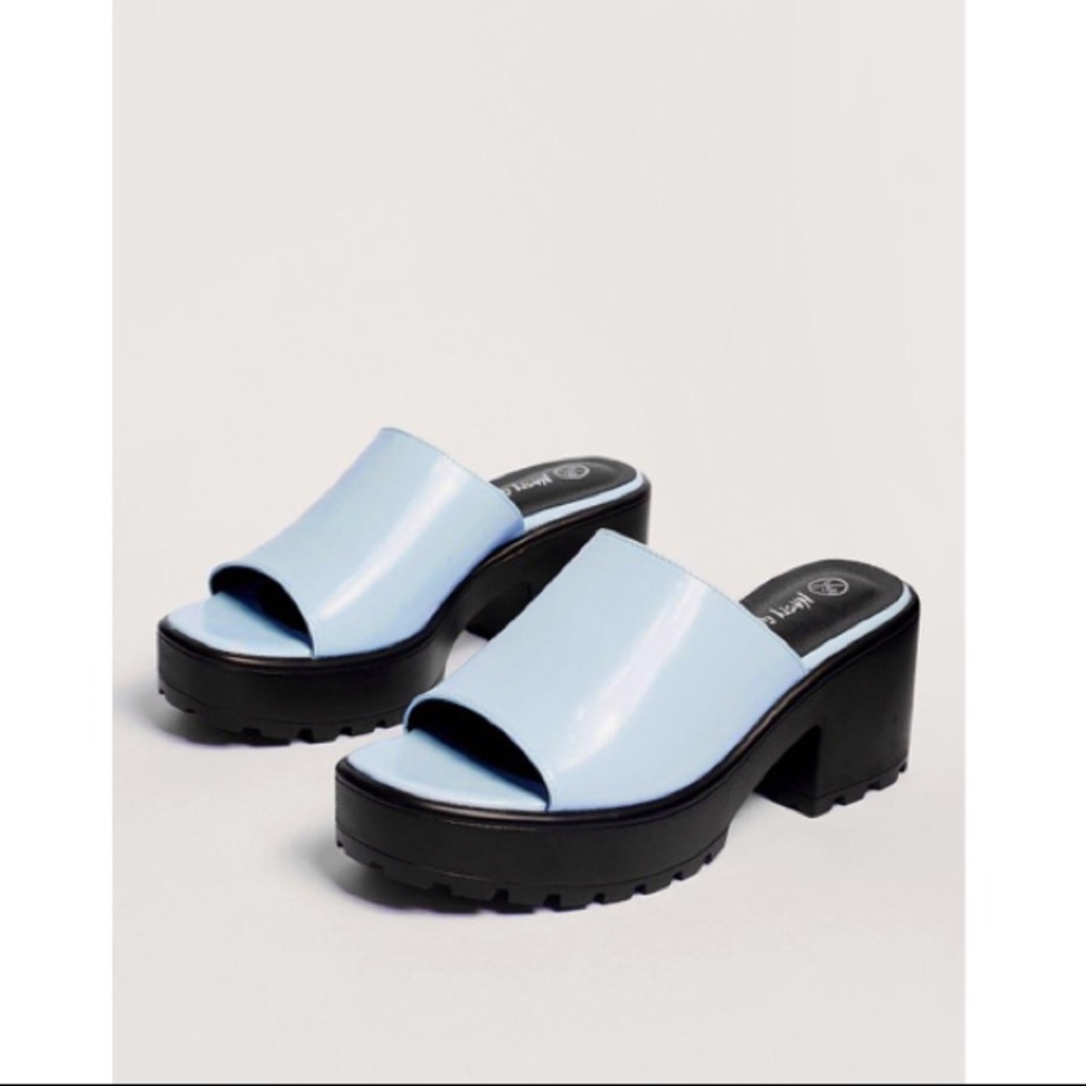 Y2k Cleated Chunky Open Toed Mules - image 1